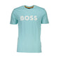 Light Blue Cotton Men T-Shirt