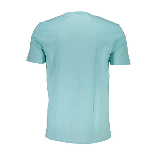 Light Blue Cotton Men T-Shirt