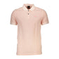 Pink Cotton Men Polo Shirt