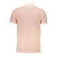 Pink Cotton Men Polo Shirt