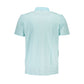 Light Blue Cotton Men Polo Shirt