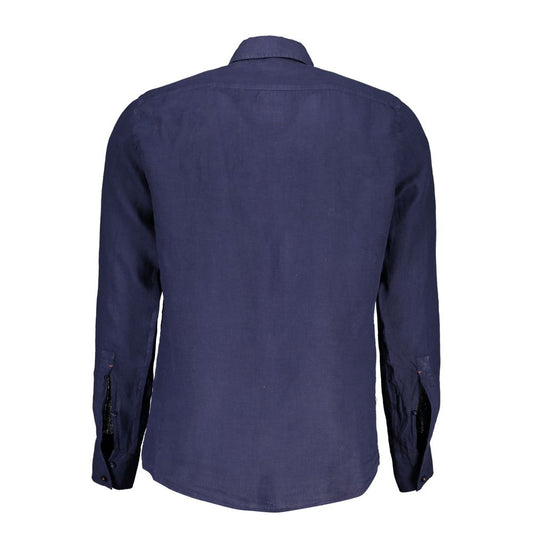 Blue Linen Men Shirt