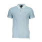 Light Blue Cotton Men Polo Shirt