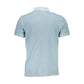Light Blue Cotton Men Polo Shirt