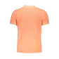 Orange Cotton Men Polo