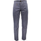 Blue Cotton Men Trouser