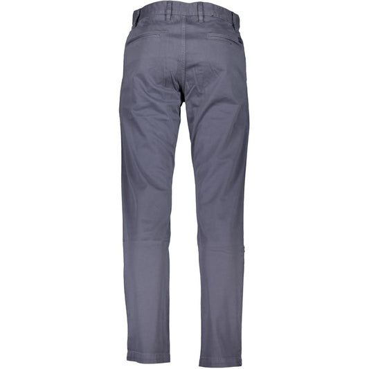 Blue Cotton Men Trouser