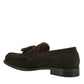 Elegant Brown Calf Leather Men's Loafers