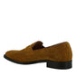 Elegant Tan Calfskin Loafers for Men