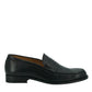 Elegant Black Calf Leather Loafers for Men