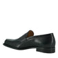 Elegant Black Calf Leather Loafers for Men