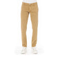 Beige Cotton Men Pants