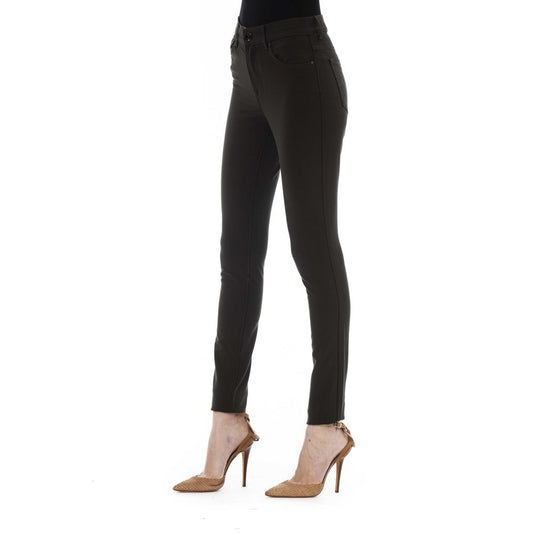 Green Polyester Women Jeans