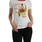 Elegant White Cotton Crew Neck Tee