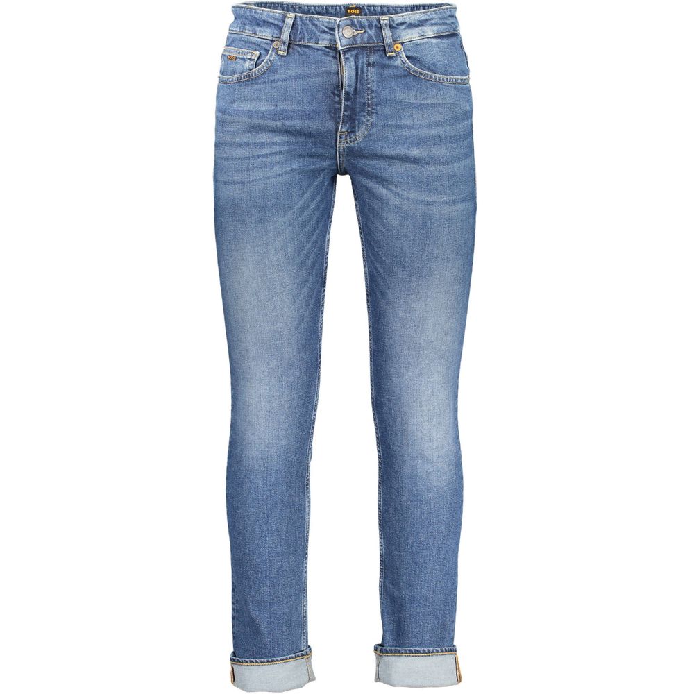 Blue Cotton Men's Slim Jeans
