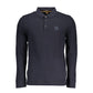 Blue Cotton Men Polo Shirt