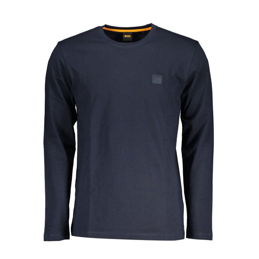 Blue Cotton Men T-Shirt