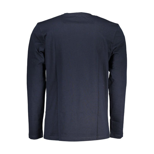 Blue Cotton Men T-Shirt
