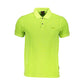 Green Cotton Men Polo Shirt