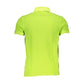 Green Cotton Men Polo Shirt