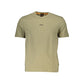 Green Cotton Men T-Shirt