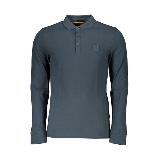 Green Cotton Men Polo Shirt