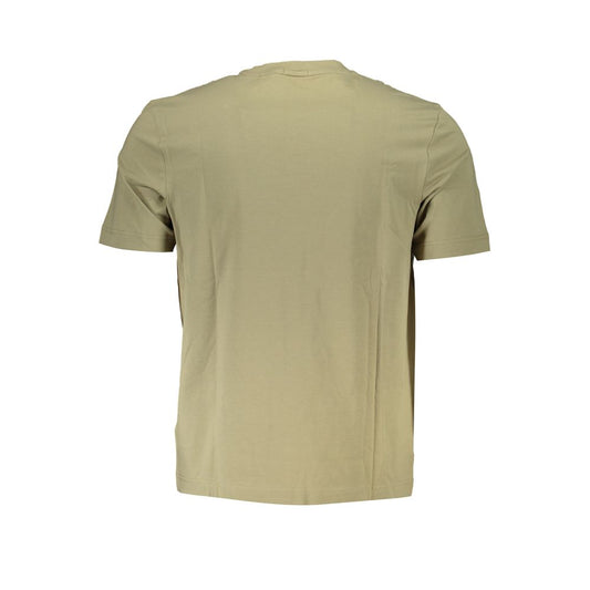 Green Cotton Men T-Shirt