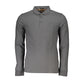 Gray Cotton Men Polo Shirt