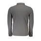 Gray Cotton Men Polo Shirt