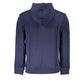 Blue Cotton Men Sweater with Hood