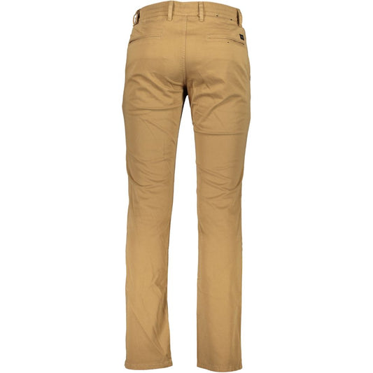 Brown Cotton Men Pant