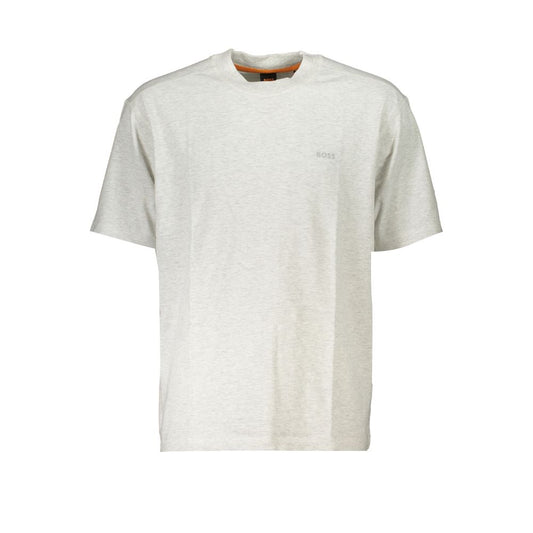 Gray Cotton Men T-Shirt
