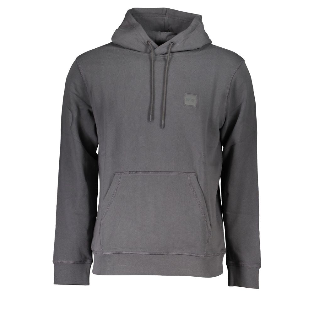 Gray Cotton Men Sweatshirt