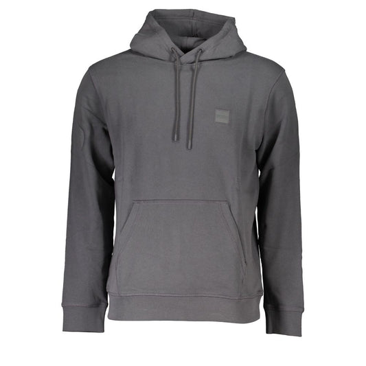 Gray Cotton Men Sweatshirt