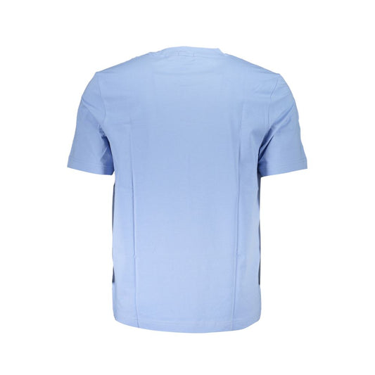 Light Blue Cotton Men T-Shirt