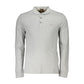Gray Cotton Men Polo Shirt