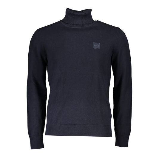 Blue Cotton Men Sweater