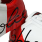 Elegant White and Red Calfskin Sneakers