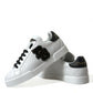 Black & White Leather Low Top Sneakers