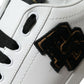 Black & White Leather Low Top Sneakers