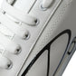 Elegant White and Blue Low-Top Sneakers