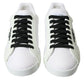 Elegant Off-White Leather Sneakers