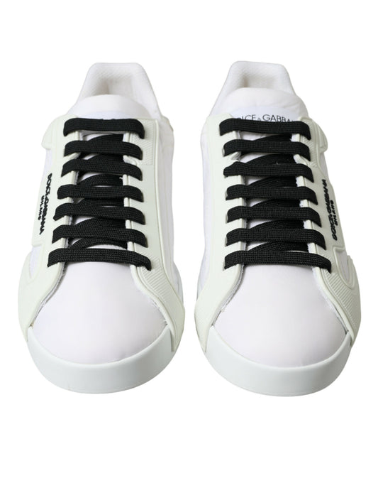 Elegant Off-White Leather Sneakers