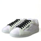Elegant Off-White Leather Sneakers