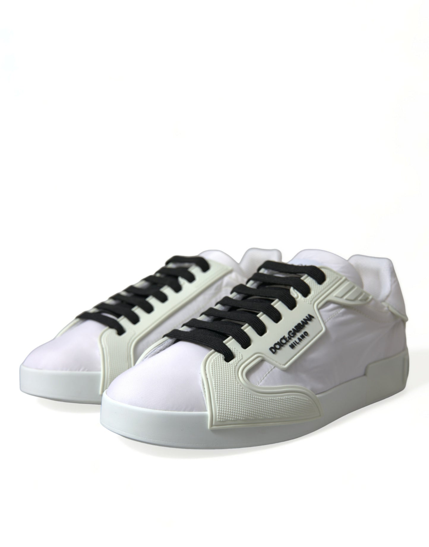 Elegant Off-White Leather Sneakers