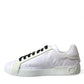 Elegant Off-White Leather Sneakers