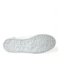 Elegant Off-White Leather Sneakers