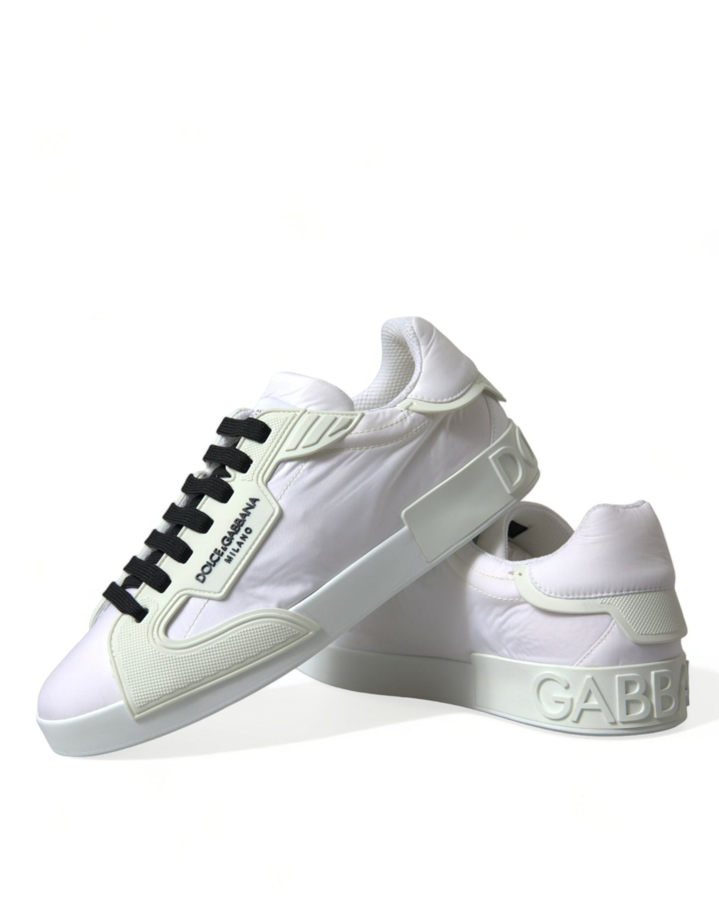 Elegant Off-White Leather Sneakers