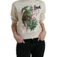 Elegant Jungle Print Crewneck Sweater