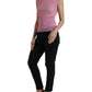 Elegant Pink Crew Neck Tank Top